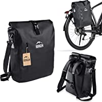 Borgen Bolsa de bicicleta para portaequipajes- 3 en 1- mochila para bicicleta- bolsa para portaequipajes- bolso…